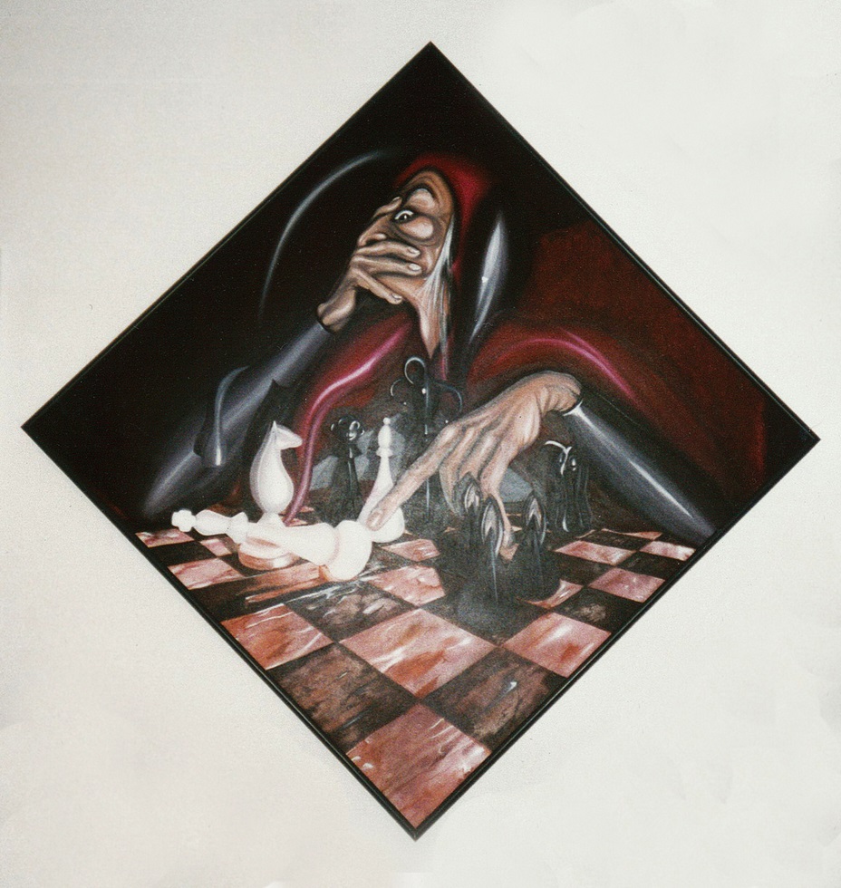 Eulenspiegel-Matt, Öl auf Leinwand 100x100 cm Eulenspiegel-Matt